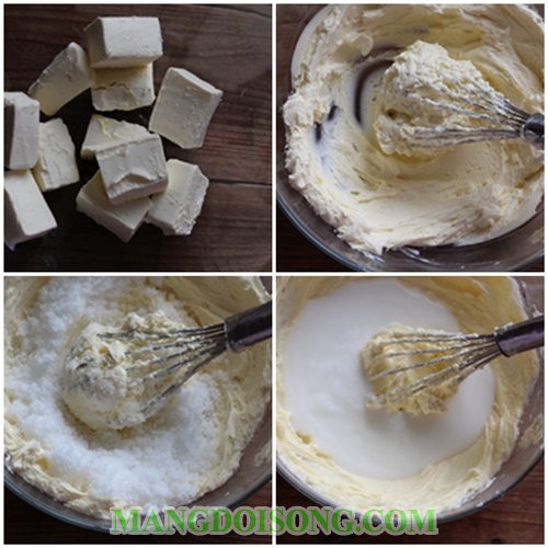 Cách làm cheesecake trà xanh dâu ngon bắt mắt không cần lò nướng 2