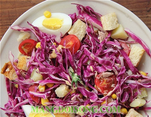 Cách làm salad bắp cải tím trộn mayonnaise giảm cân hiệu quả cho chị em phụ nữ 5