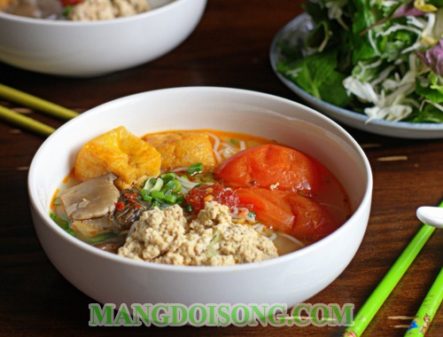 Cách nấu bún riêu chay ngon đơn giản bằng sữa đậu nành 8