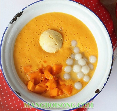 Cách nấu chè xoài singapore trân châu ngon giải nhiệt ngày hè 5
