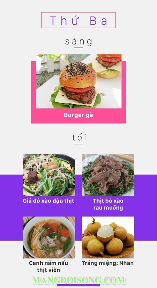 Thực đơn trong tuần cho gia đình miền bắc hay gia đình miền nam đều phù hợp t3