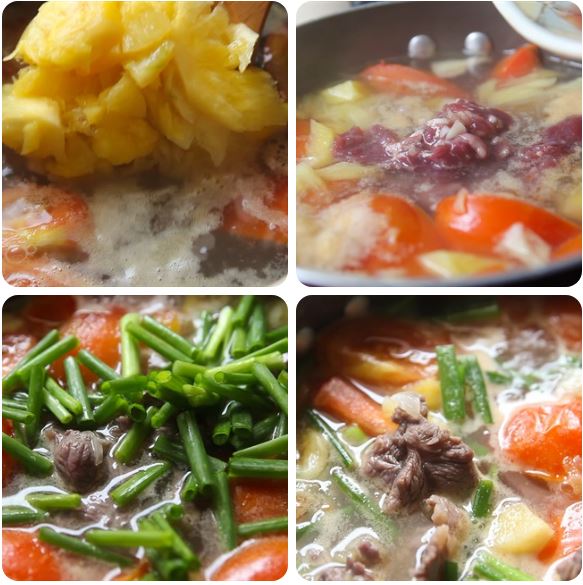 Cách làm canh thịt bò nấu dứa thơm ngon bổ dưỡng 8