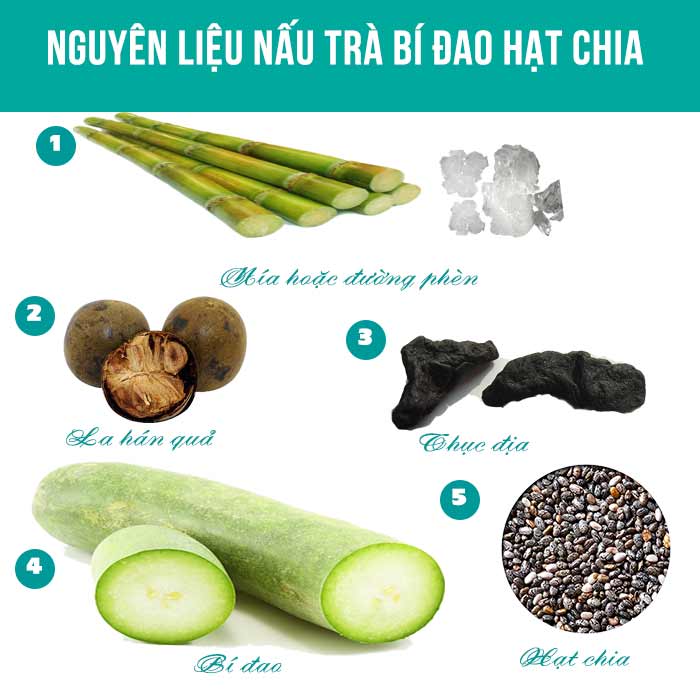 Cách nấu trà bí đao hạt chia ngon như ngoài hàng 2
